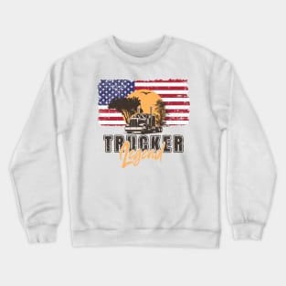 USA Husband dad trucker  legend Crewneck Sweatshirt